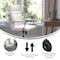 Flash Furniture White LeatherSoft Roller Wheel Executive Chair GO-2286H-WH-GLD-RLB-GG - alternate 4